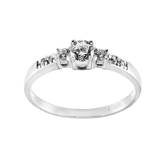 Ring zirk hvit 585 Artikkelnr: 56759