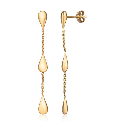 Ørepynt Dråpe i forgylt sølv