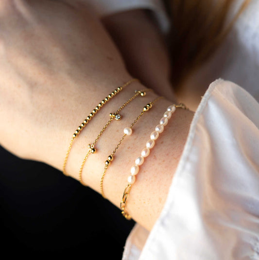 ARMBÅND I SØLV MED PERLE 710133