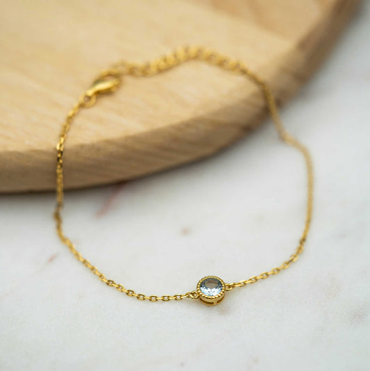 ARMBÅND I SØLV MED LYS BLÅ ZIRKONIA 710152