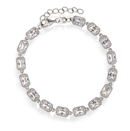 Armbånd i sølv med zirkonia 710270