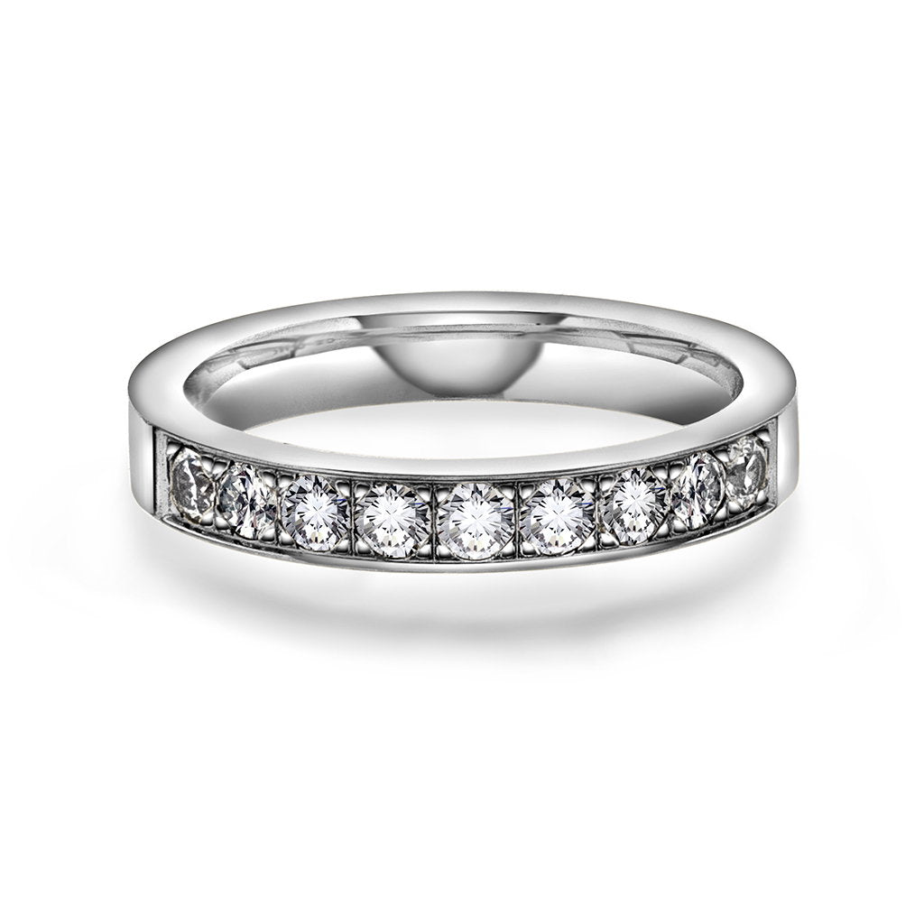 Gems Radiant ring i 14 karat hvitt gull med labdiamanter 0,54 ct, bilde 1 av 6
