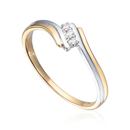 Ring 2 - farget med diamanter 0,036ct WSI Artikkelnr: 57594 - Bjerveur.noRing 2 - farget med diamanter 0,036ct WSI Artikkelnr: 57594