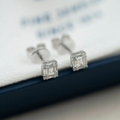 Øredobber i 14 karat hvitt gull med diamant 0,35 ct, bilde 2 av 3