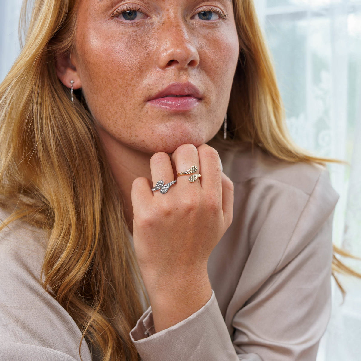 Fern ring i rhodinert 925 sølv, åpen i front, bilde 3 av 6