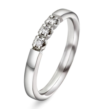 Beta ring i 14 karat hvitt gull med diamant 0,09 ct, bilde 1 av 3
