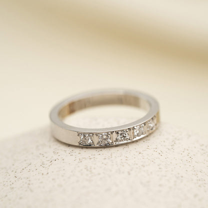 Delta alliansering i 14 karat hvitt gull med diamant 0,15 ct, bilde 3 av 4