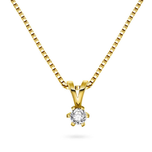Vida anheng i gull m/dia 0,07 ct TWSI 7461007