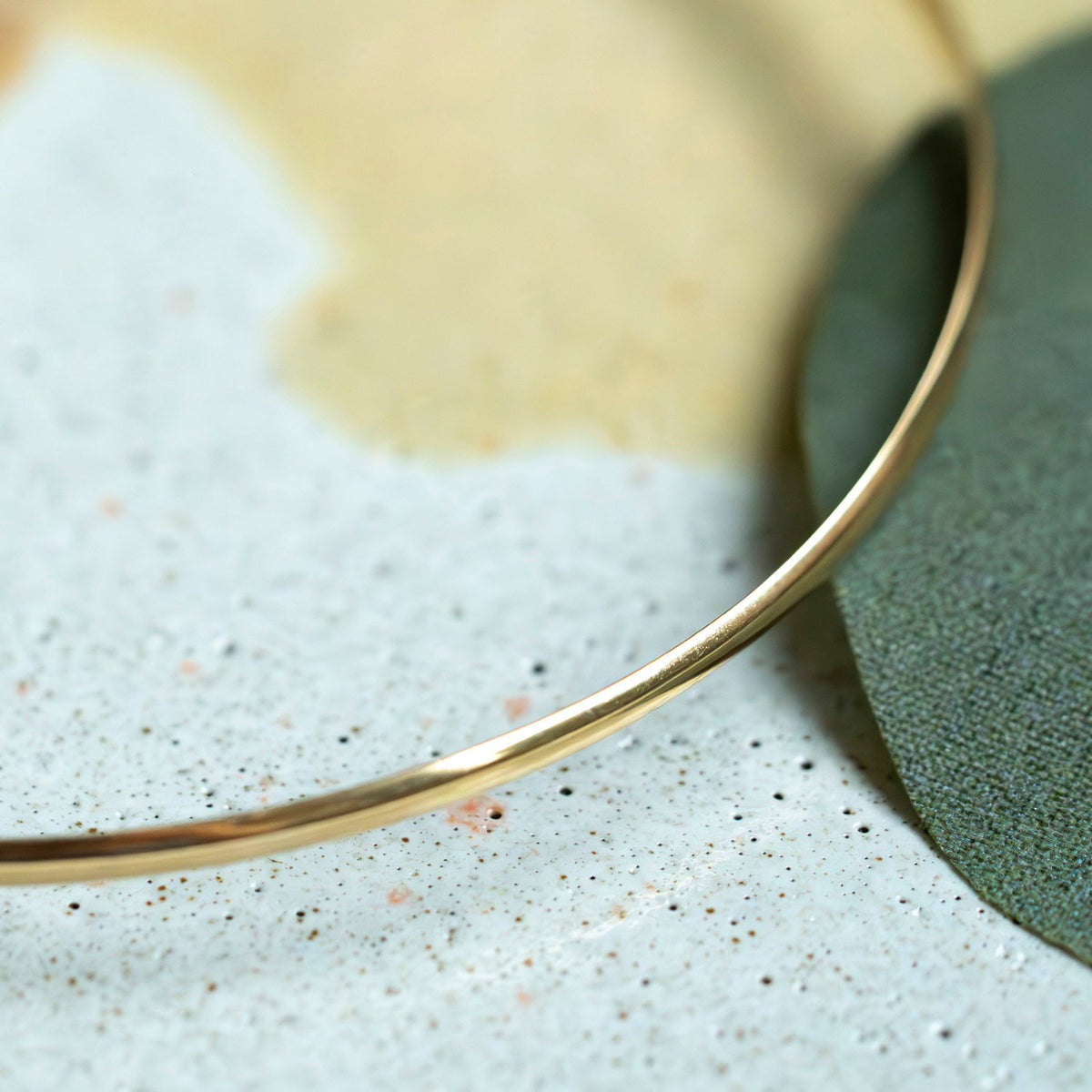 Armring i massivt 14 karat gult gull, bilde 4 av 16