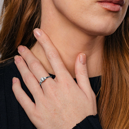 Gems ring i 14 karat hvitt gull med LAB-diamant 0,95 ct, bilde 2 av 6