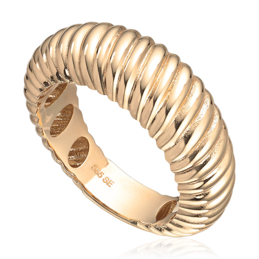 Ring i 585 gult gull, bredde 7,8 mm