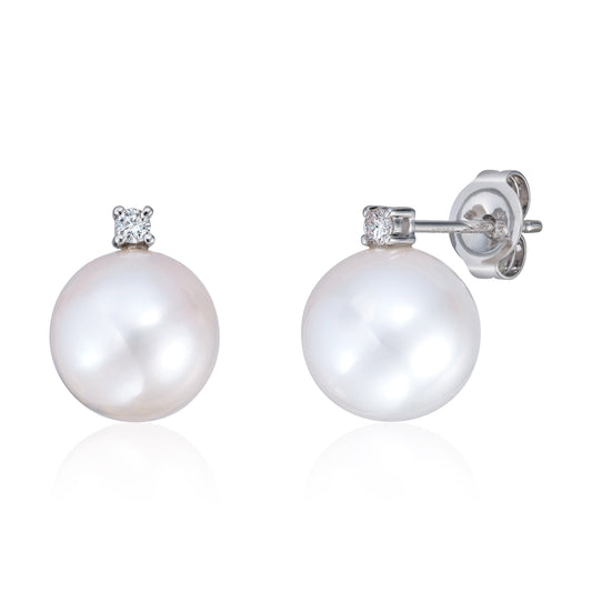 Ørepynt med FV Perle og diamanter 0,05ct WSI Artikkelnr: 47401 - Bjerveur.noØrepynt med FV Perle og diamanter 0,05ct WSI Artikkelnr: 47401