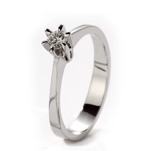 Svolder ring Märtha i 585 gull med diamant 0,10 ct GTW/VS, bilde 2 av 2