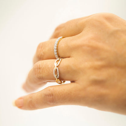 Ring i gult gull med diamant 0,50 ct, bredde 2,7 mm, bilde 3 av 4