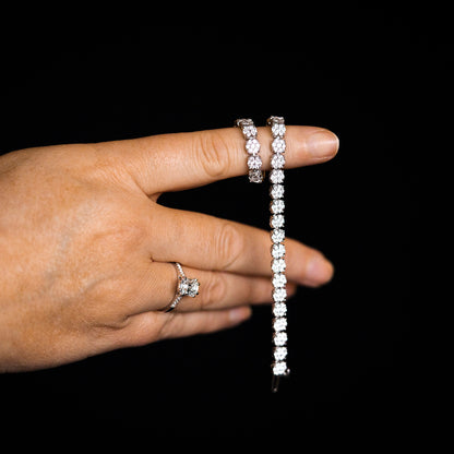 Armbånd i 14 karat hvitt gull med diamanter 5,00 ct, bilde 4 av 4