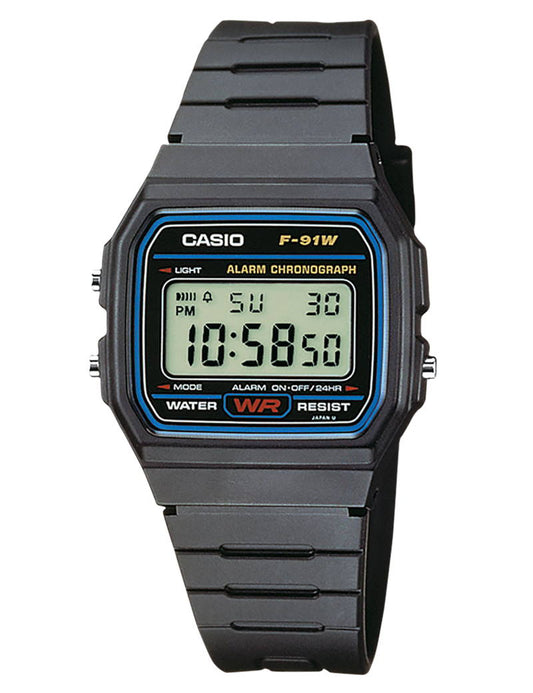 Casio Timeless F-91W-1YEG klokke i resin