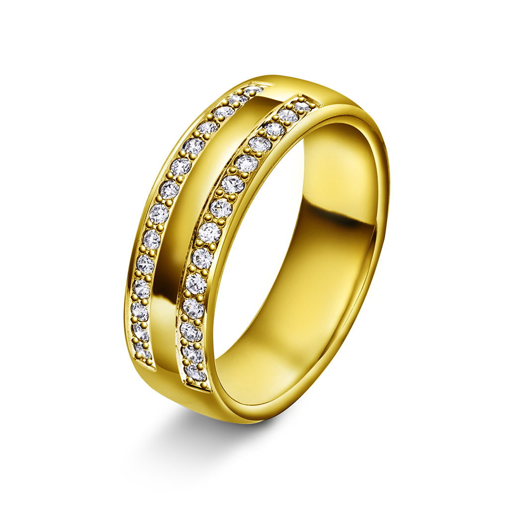 Forever giftering i 14 karat gull med diamant 0,28 ct 6 mm, bilde 1 av 2