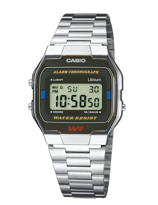 Casio Vintage A163WA-1QES herreklokke i stål