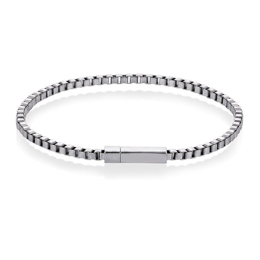 Armbånd i børstet stål 4,5 mm, 22 cm, bilde 1 av 5