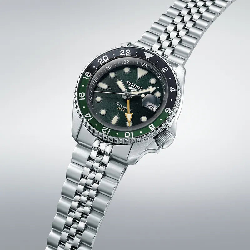 Seiko 5 Sports Herreklokke i Stål - Automatisk GMT