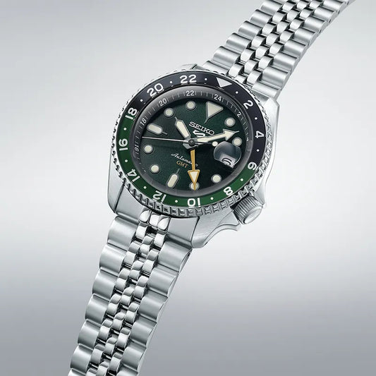 Seiko 5 Sports Herreklokke i Stål - Automatisk GMT