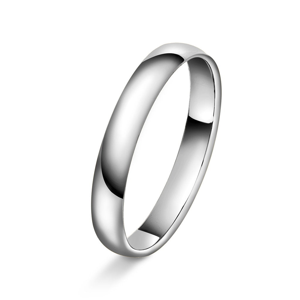 Forever giftering i rhodinert gull, flat og buet innside, bilde 3 av 15