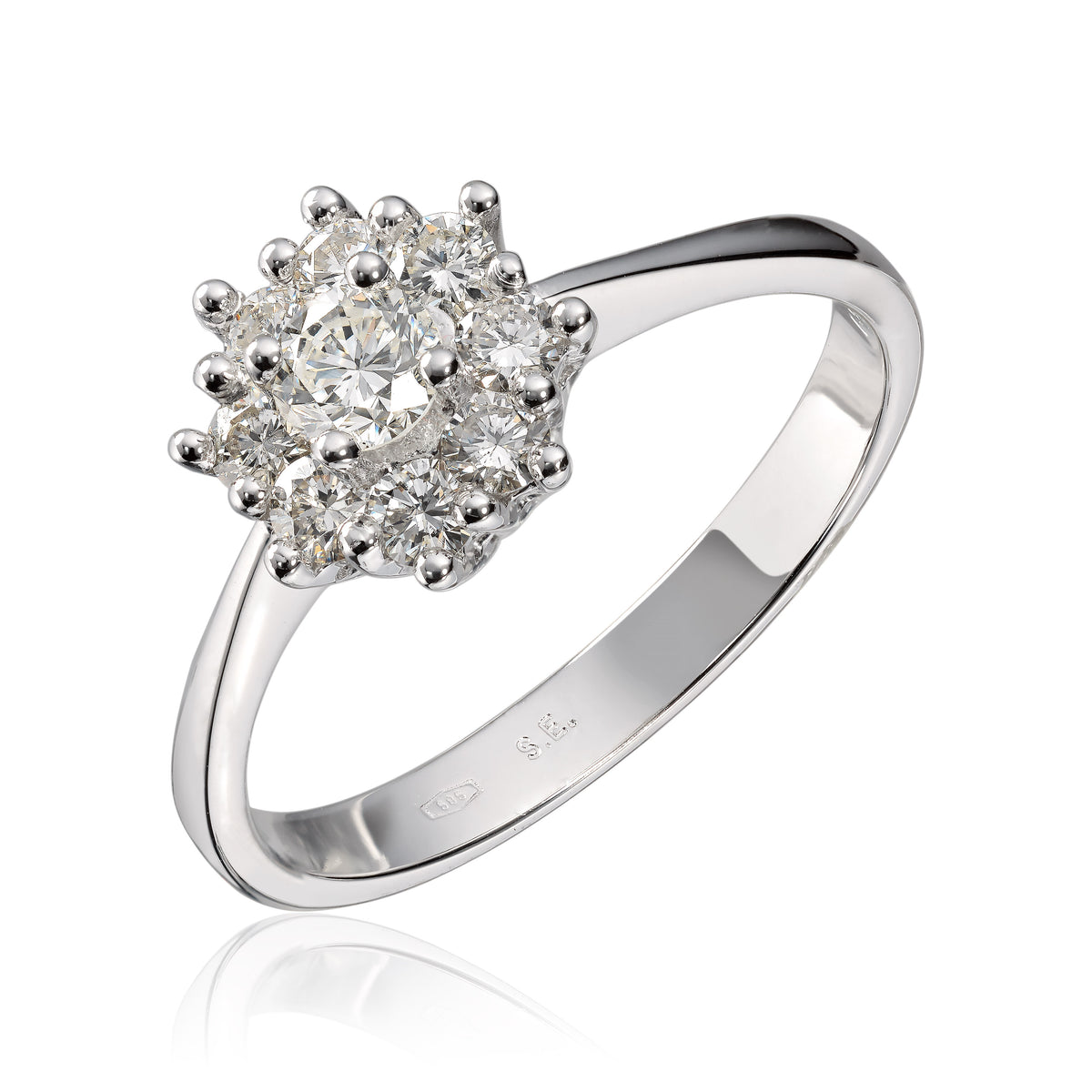 Ring Lilje i 585 gull med diamant 0,6 ct, 2,6 mm, bilde 1 av 2