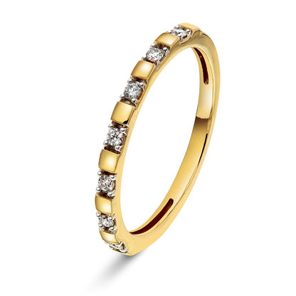 Ring i 14 karat gult gull med diamanter 1,9 mm, bilde 1 av 2