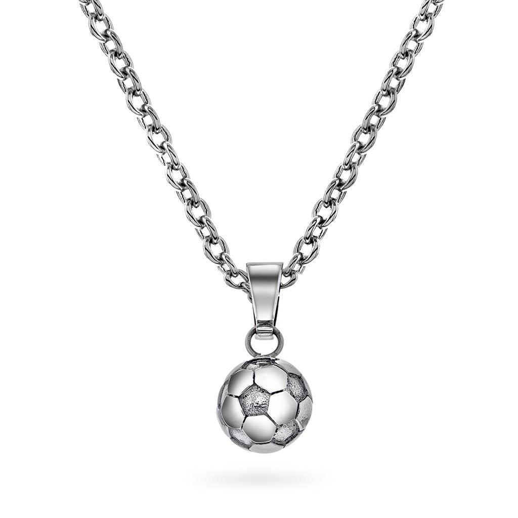 Fotball smykke i stål med fotballmotiv, 50 cm, bilde 1 av 2