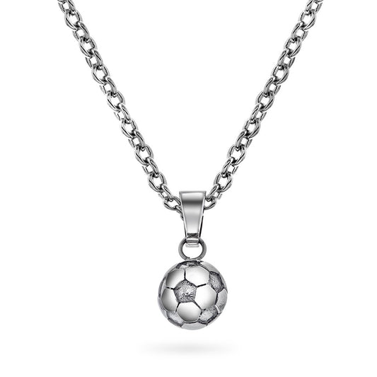Fotball smykke i stål med fotballmotiv, 50 cm, bilde 1 av 2
