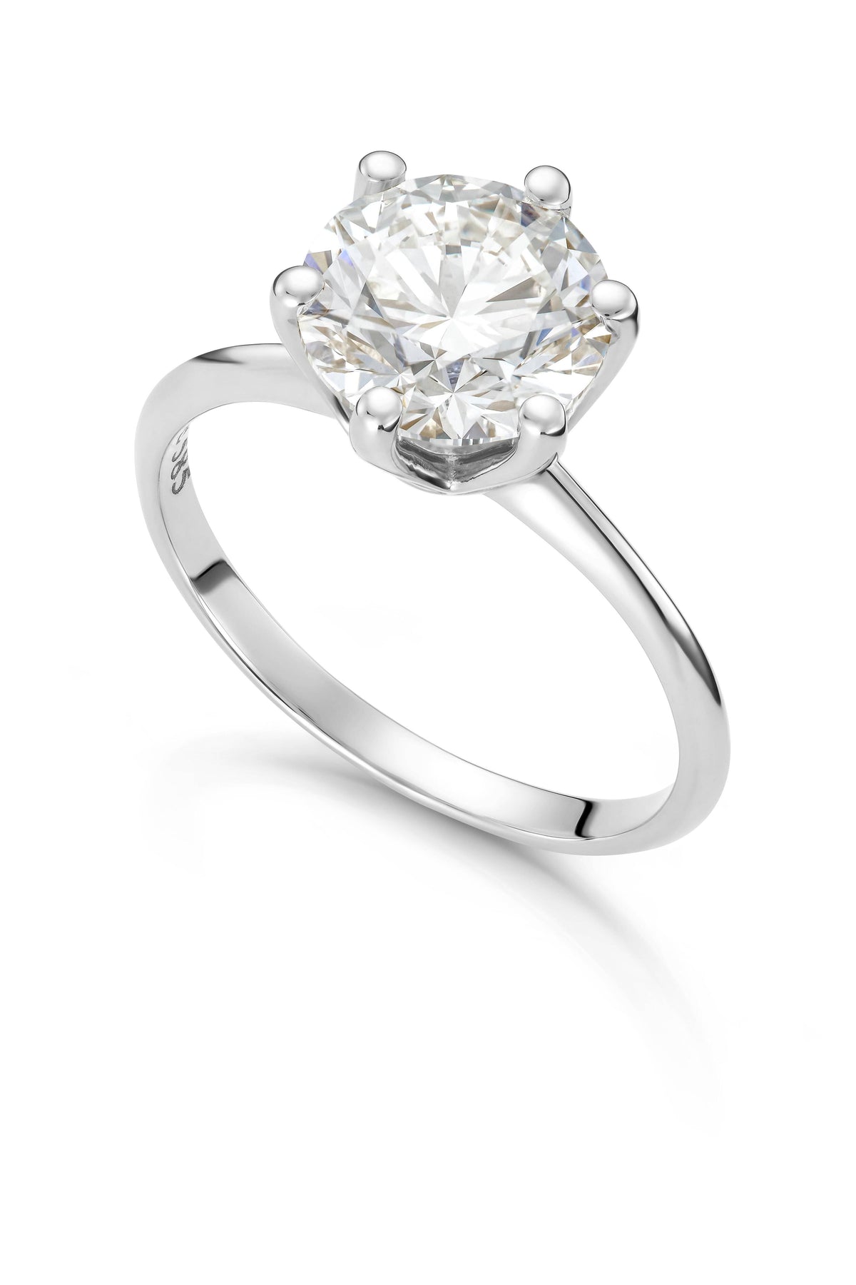 Svolder ring i 585 gull med laboratoriedyrket diamant 3 ct VS1, bilde 2 av 2
