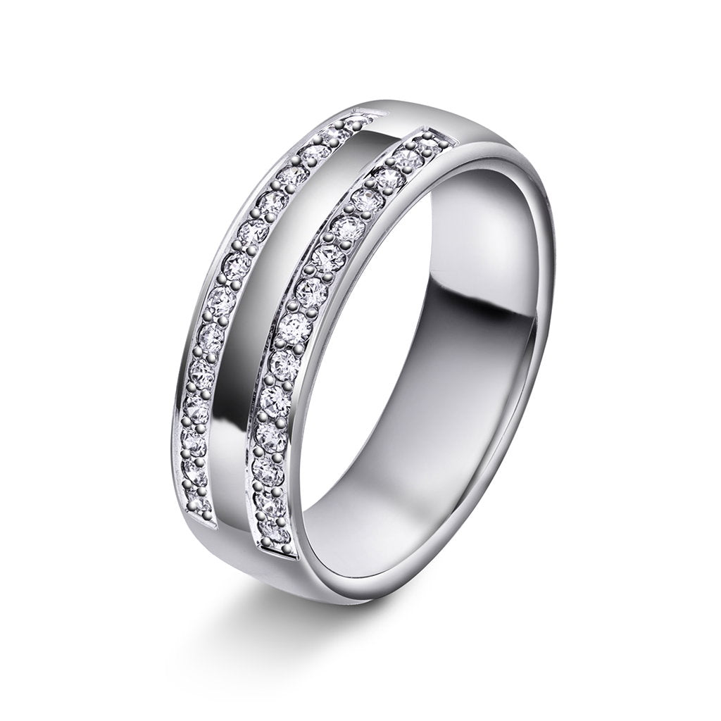 Forever giftering i 14 karat gull med diamant 0,28 ct 6 mm, bilde 2 av 2