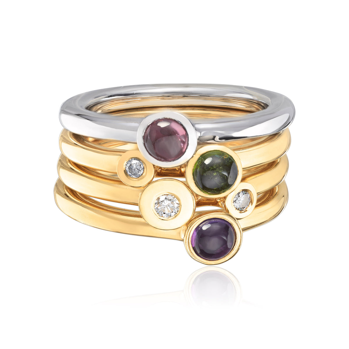Visholm Design ring i 585 gult gull med ametyst, bilde 2 av 2