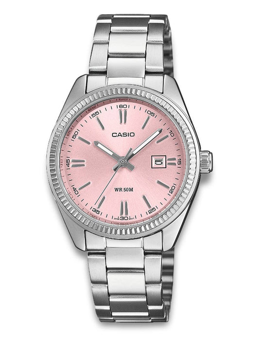 Casio Timeless LTP-1302PD-4AVEF dameklokke i stål