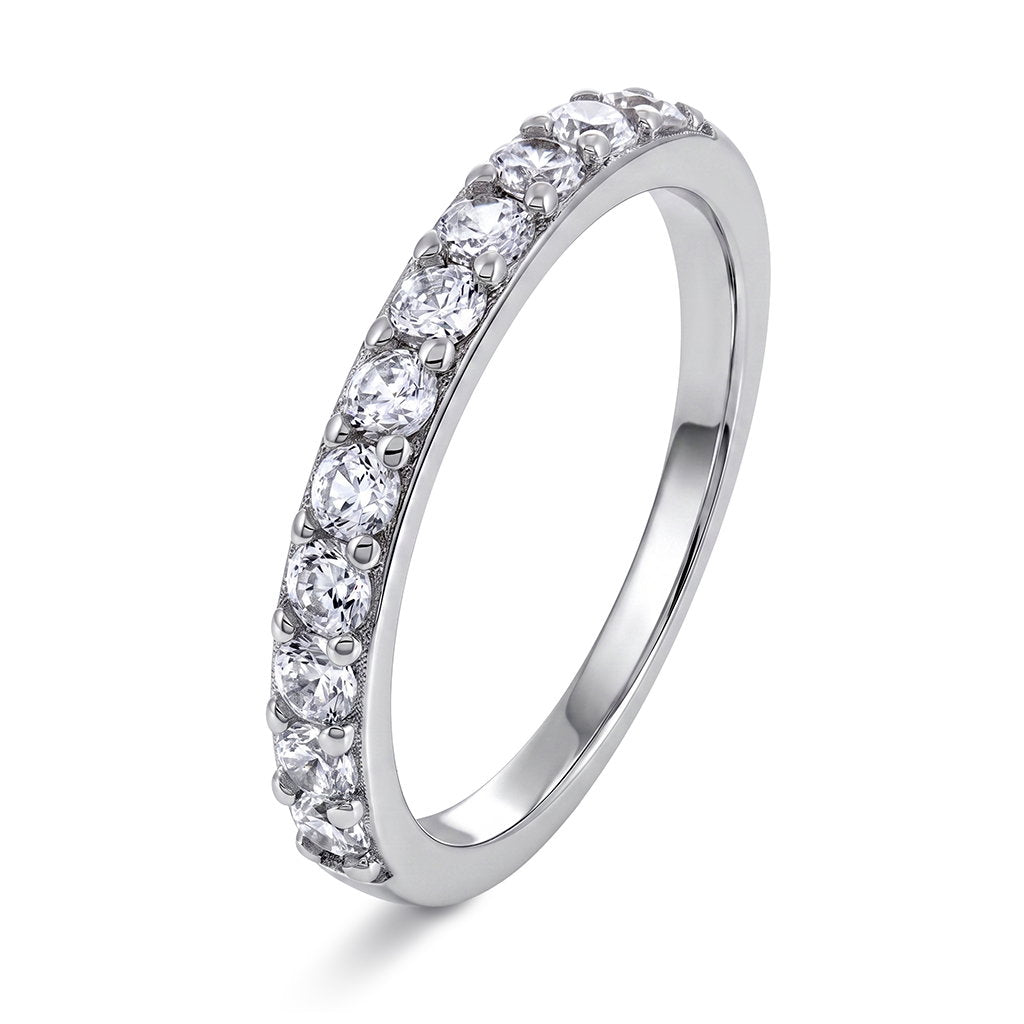 Eternal ring i 925 sølv med zirkonia, rekkering 3 mm, bilde 1 av 3