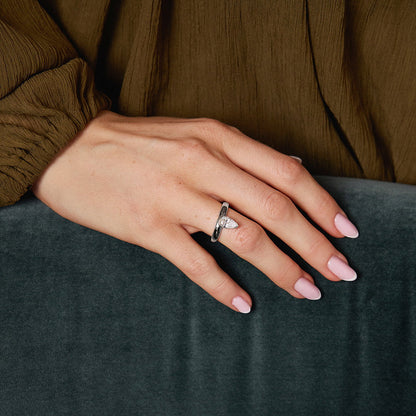 Embrace ring i forgylt sølv med zirkonia 8 mm, bilde 2 av 2