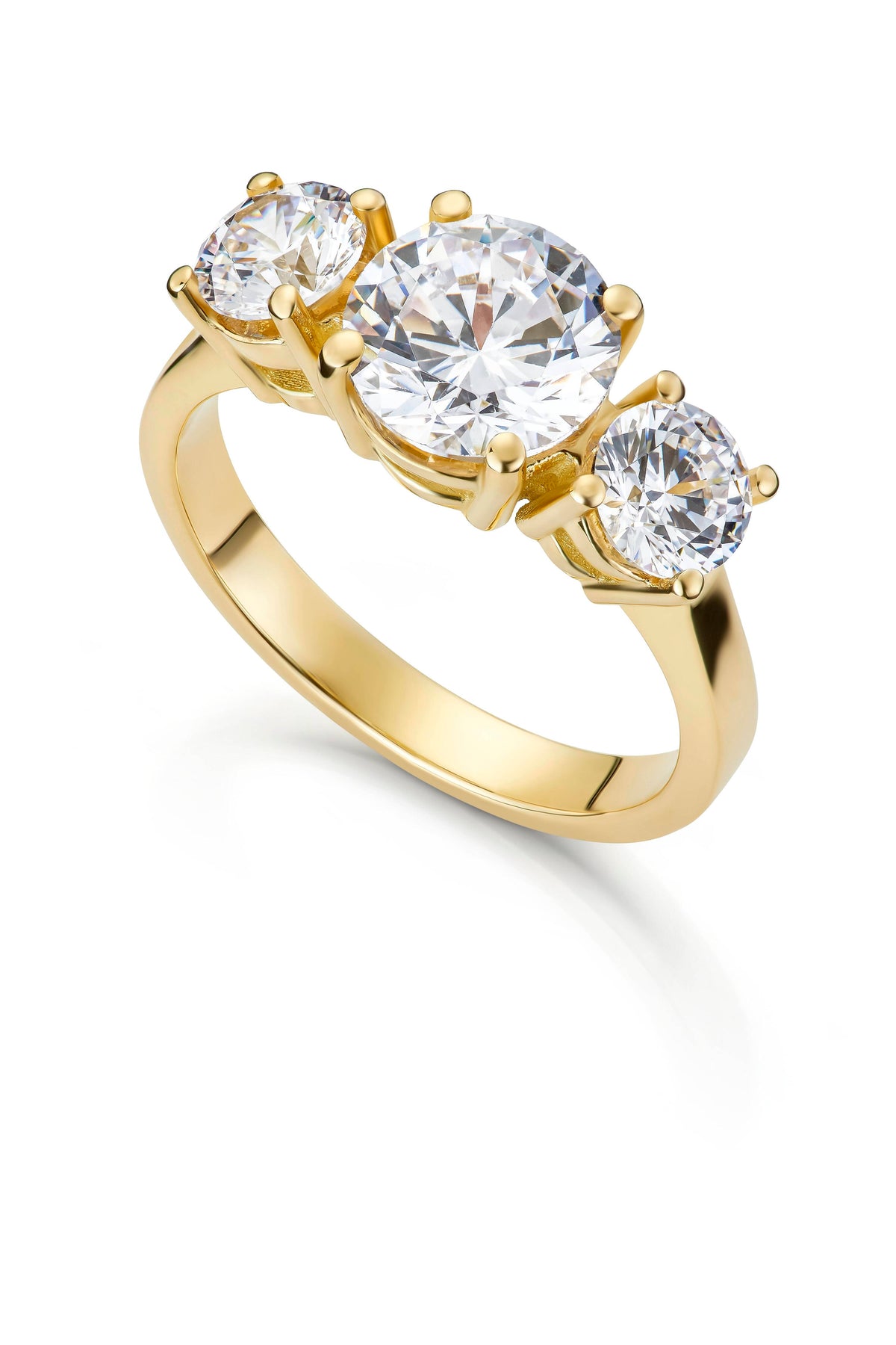Svolder ring i 585 gull med lab-diamant 3 ct, bilde 1 av 2