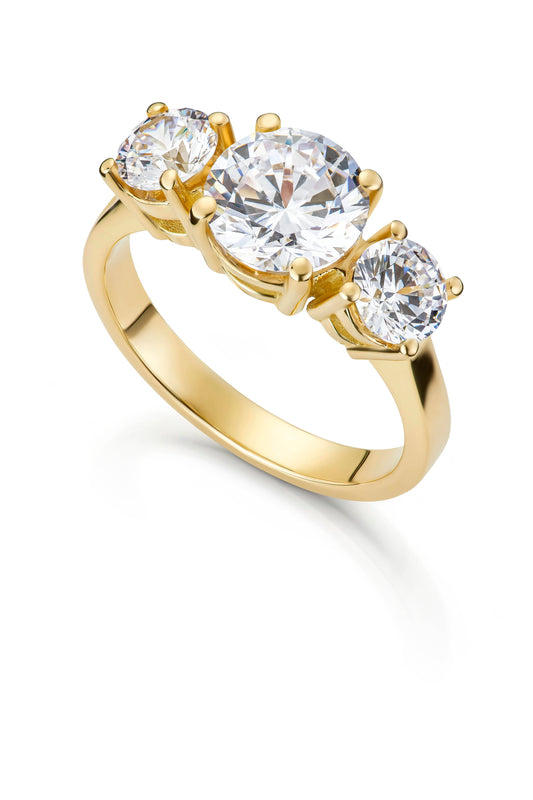 Svolder ring i 585 gull med lab-diamant 3 ct, bilde 1 av 2