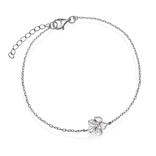Blossom armbånd i rhodinert 925 sølv, 19 cm, bilde 1 av 3