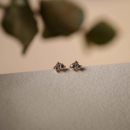 Shapes øredobber i forgylt sølv med zirkonia, 6 mm, bilde 3 av 3