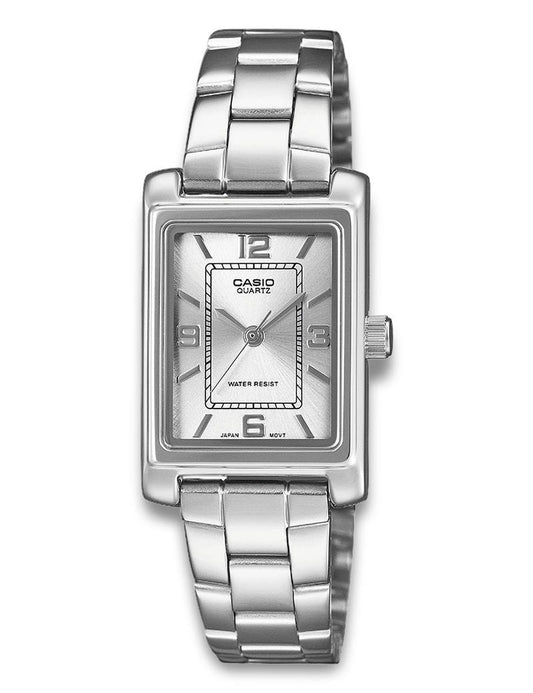 Casio Timeless LTP-1234PDD-7AEF dameklokke i stål