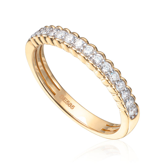 Ring diamanter 0,25ct WSI i gult gull Artikkelnr: 57591 - Bjerveur.noRing diamanter 0,25ct WSI i gult gull Artikkelnr: 57591