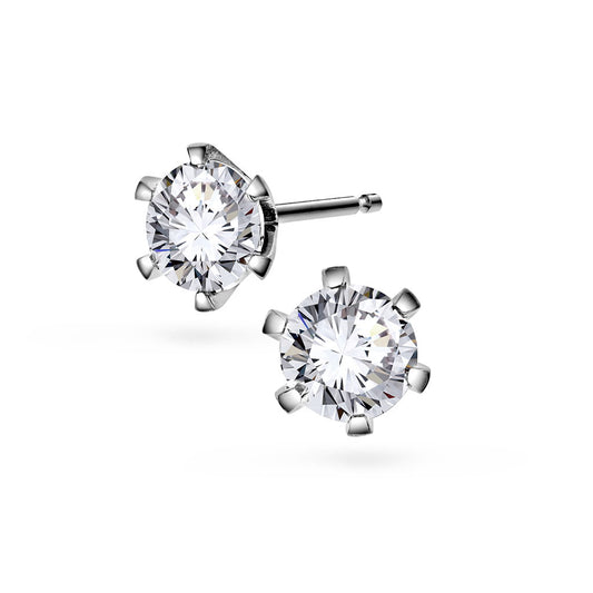 Gems Contessa øredobber i 585 hvitt gull med lab-grown diamant, 6,5 mm, bilde 1 av 4
