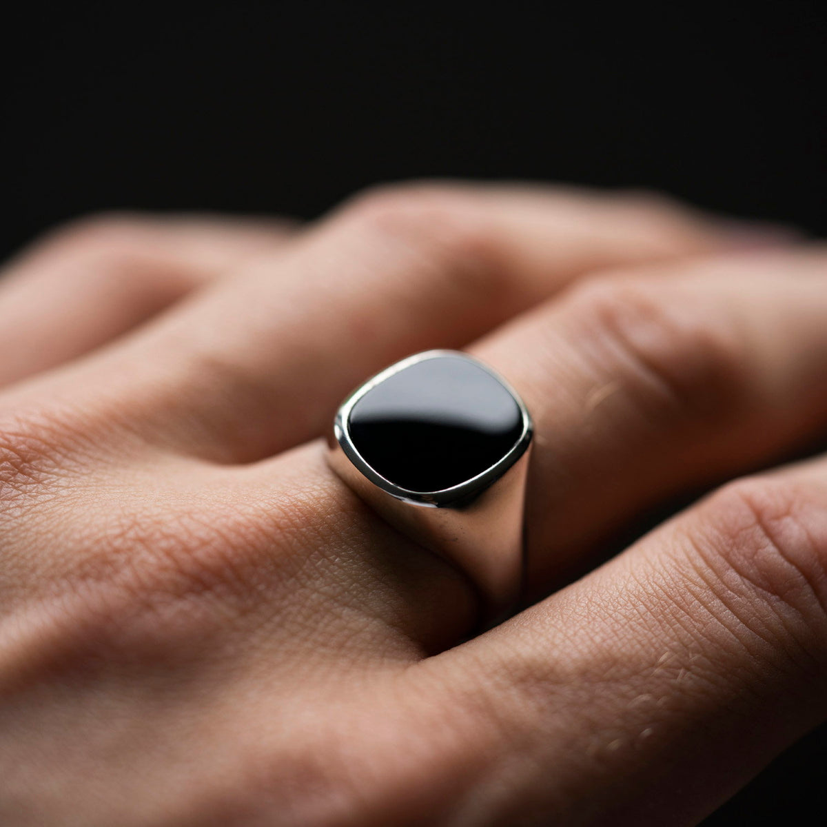 Ring i rhodinert 925 sølv, bredde 16 mm, bilde 3 av 4