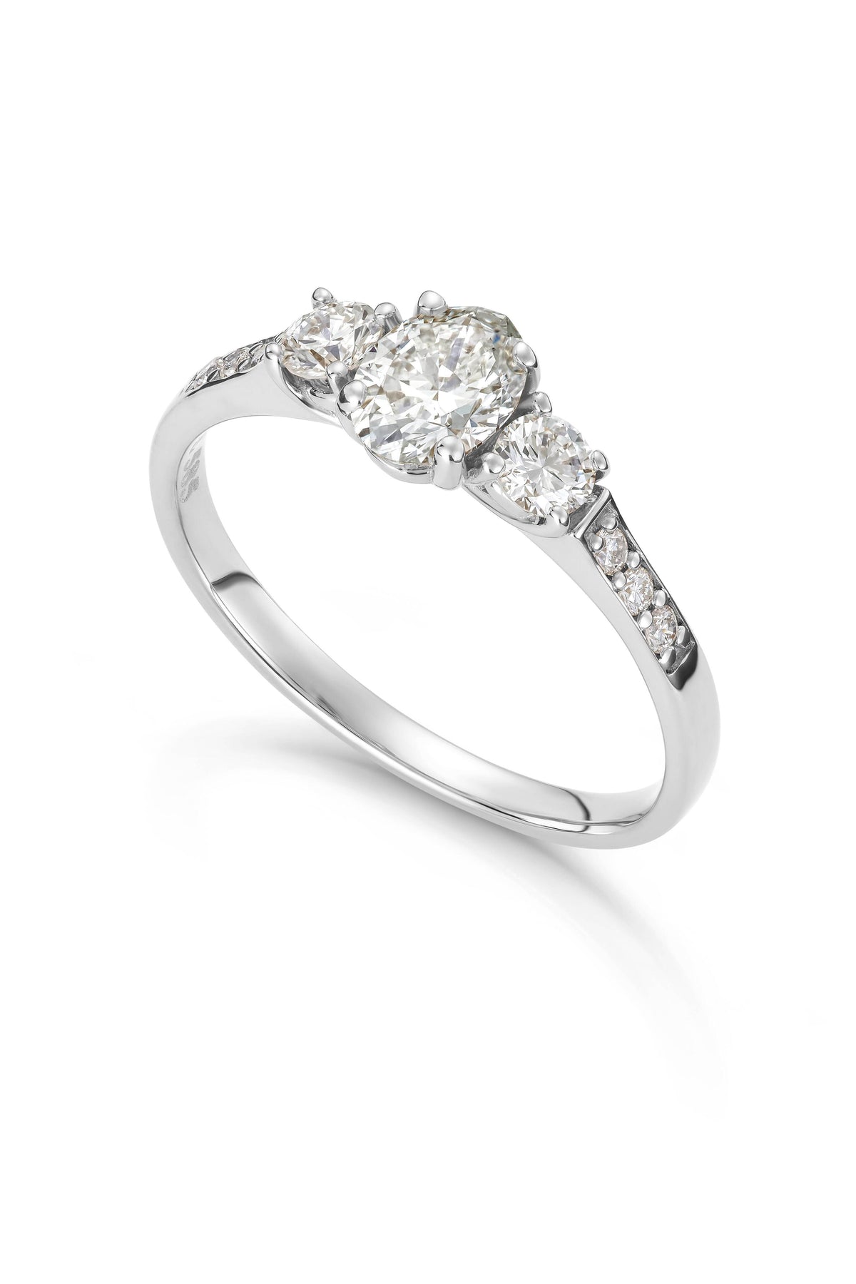 Svolder ring Roma i 585 hvitt gull med diamant 0,81 ct