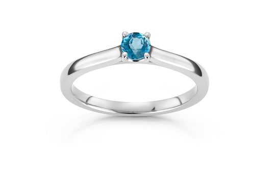 Svolder ring Daisy i 585 gull med diamant og topas, bilde 1 av 2