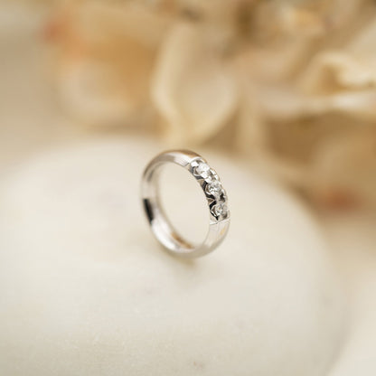 Beta ring i 14 karat hvitt gull med diamant 0,45 ct, bilde 2 av 3