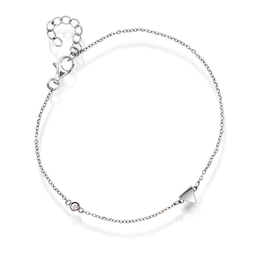 Armbånd i 925 sølv med zirkonia 5,5 mm