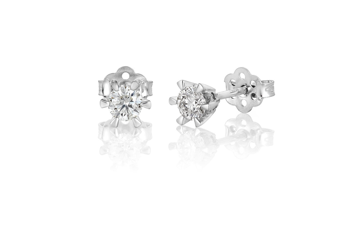 Svolder øredobber Märtha i 585 gull med diamant 0,6 ct GTW/VS, bilde 1 av 2