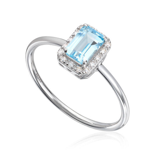 Ring med 0,053ct WSI og Topas i hvitt gull Artikkelnr: 57459 - Bjerveur.noRing med 0,053ct WSI og Topas i hvitt gull Artikkelnr: 57459
